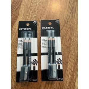 NWT CoverGirl Easy Breezy Brow Fill + Define 500 Black Lot Of 2 (Retail $13)
